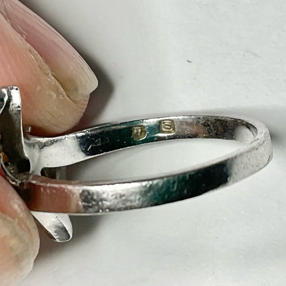 Vintage Tasaki Sterling Silver Japanese Pearl Ring SZ 6.5 - Picture 5 of 8